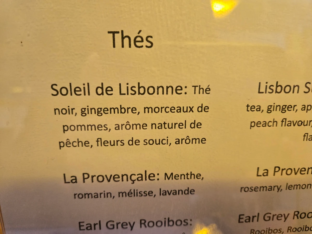 Menu, Café Quoi?