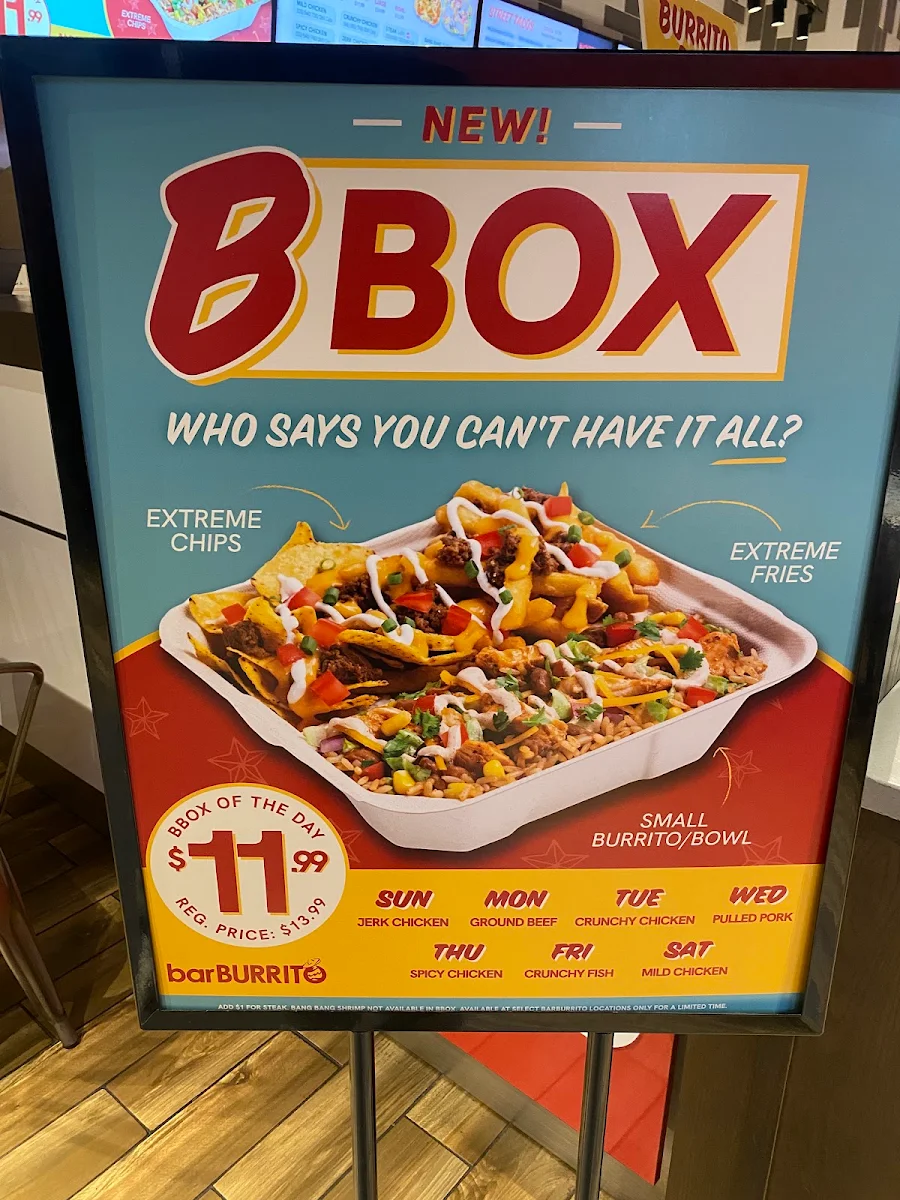 Menu, barBURRITO
