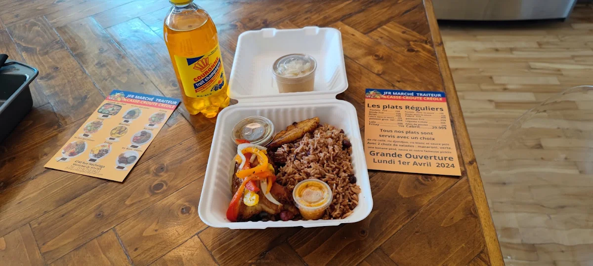 Menu, JFR Marché Traiteur