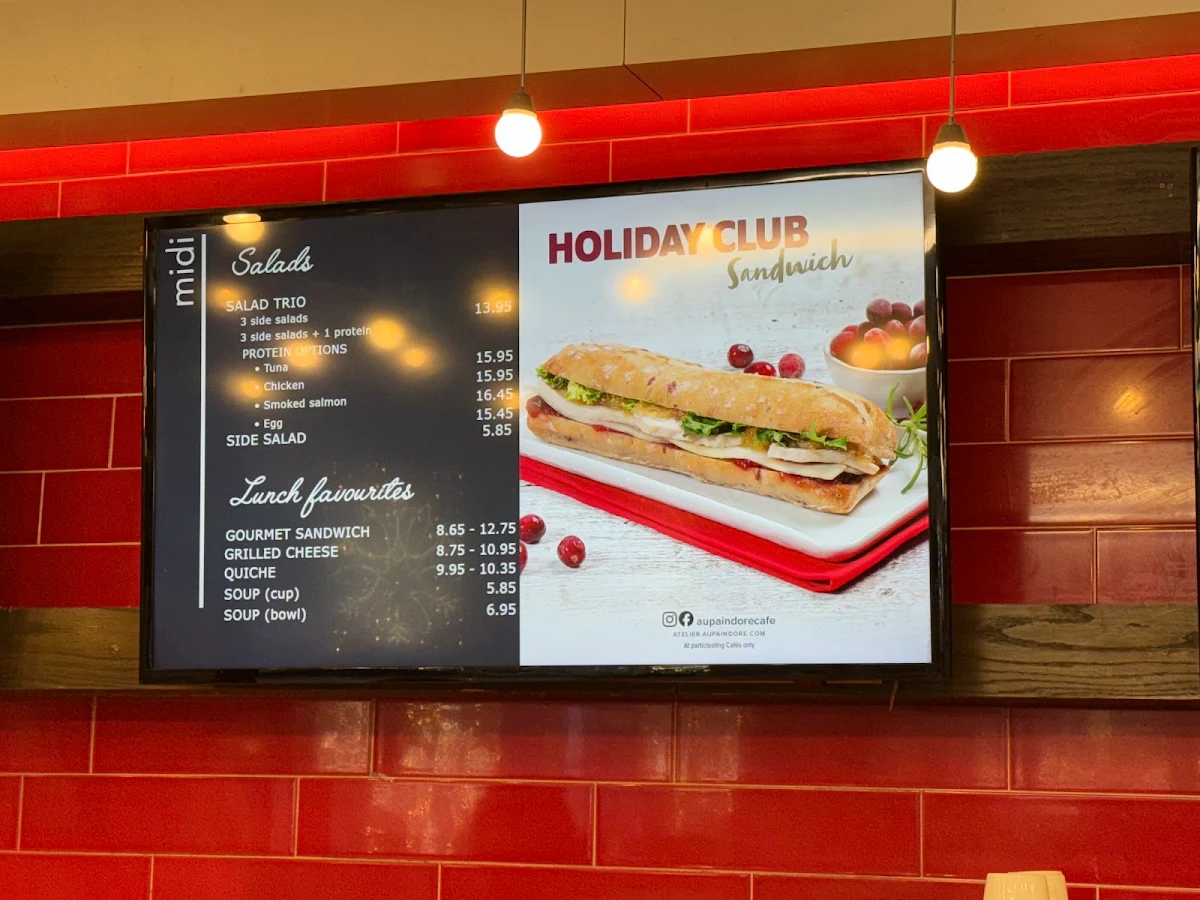 Menu, Au Pain Doré