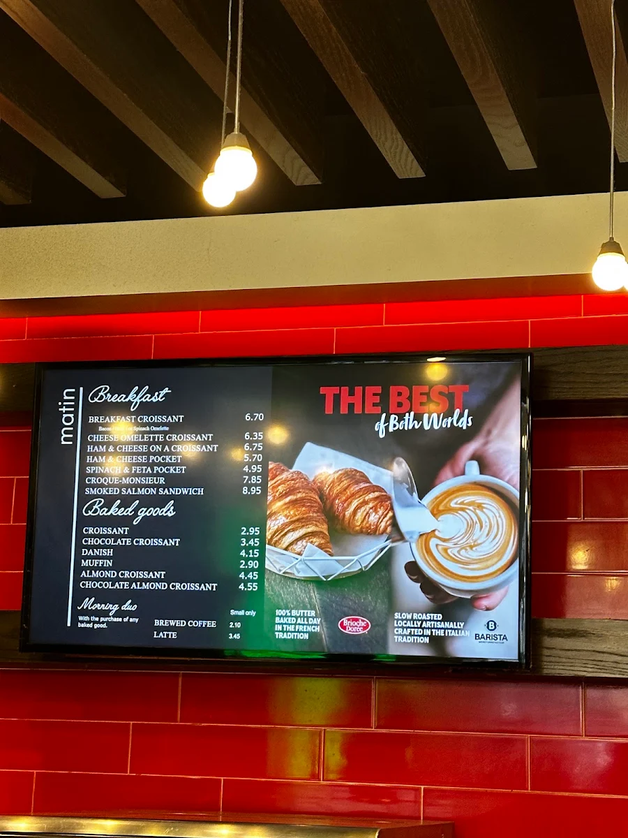 Menu, Au Pain Doré
