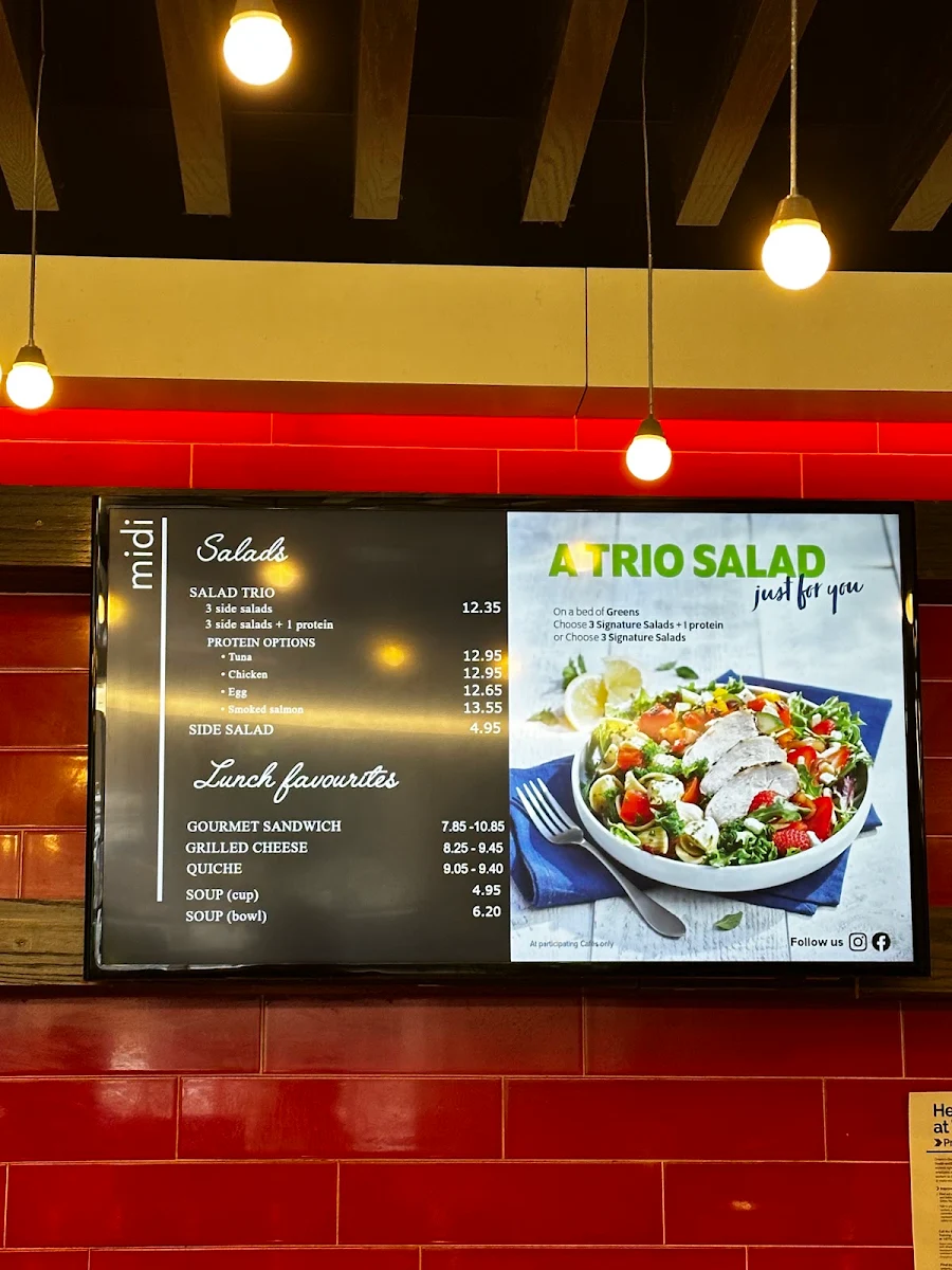 Menu, Au Pain Doré