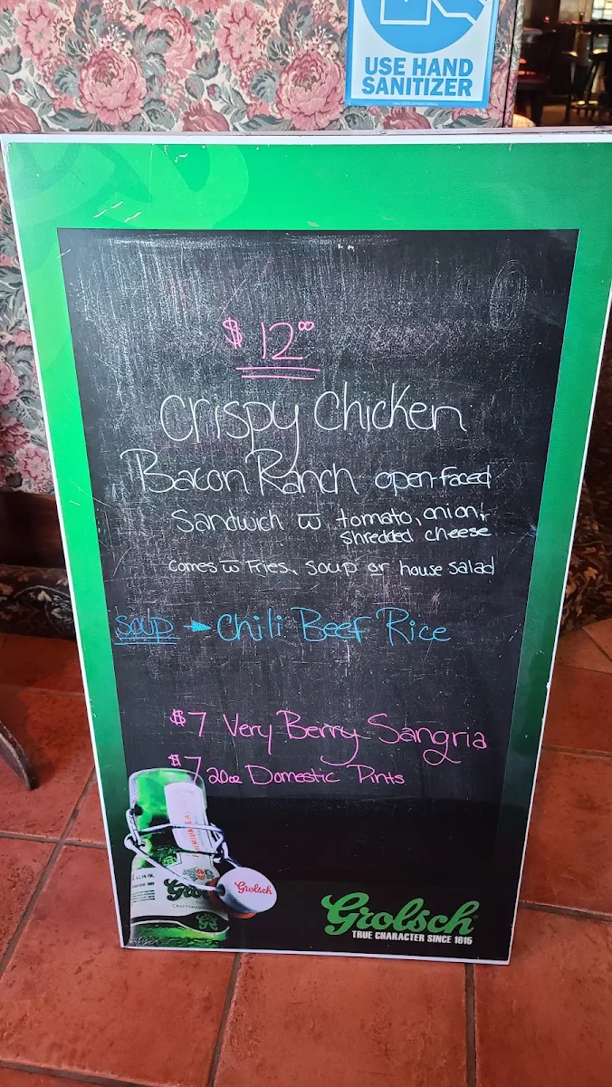 Menu, Fox & Hounds Pub and Brewery