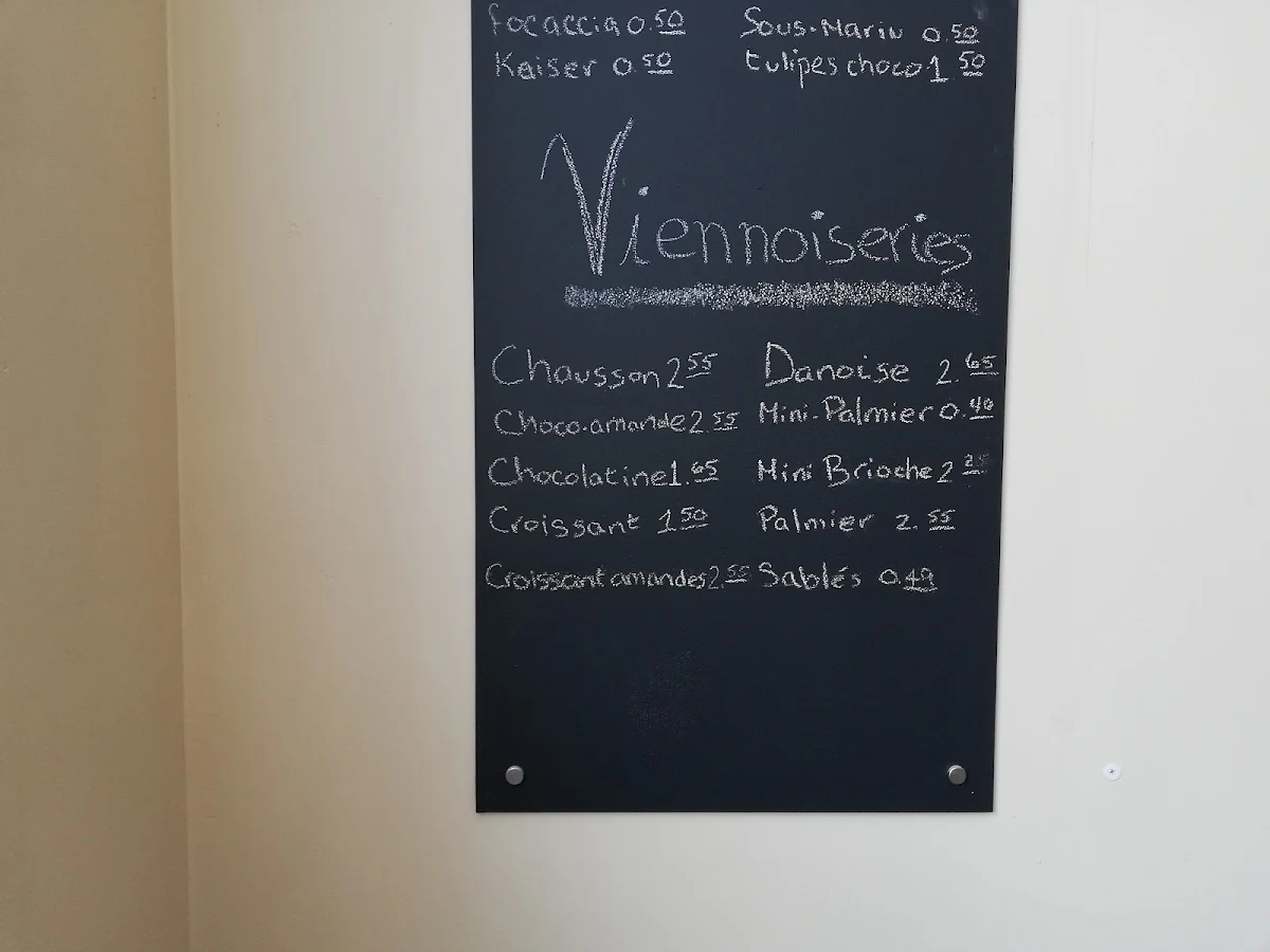 Menu, Boulangerie artisanale Epi'Fanny I Maizerets