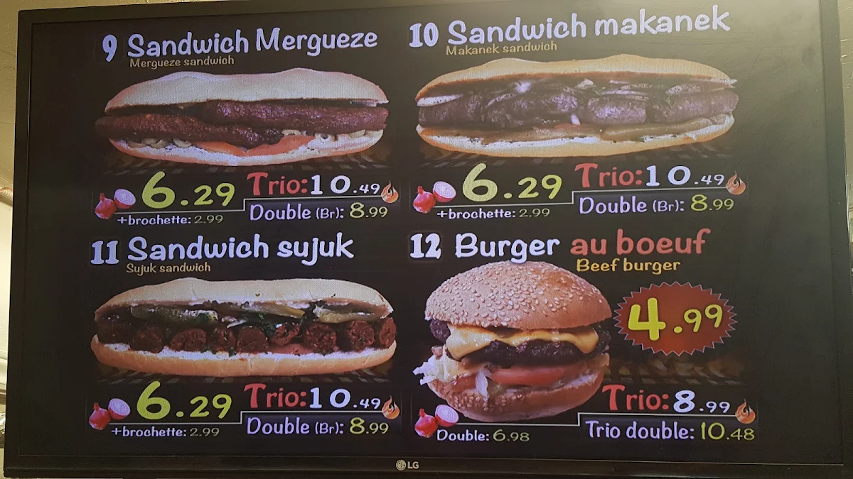Menu, Boucherie et Grillades Farhat (Cote Des Neiges)
