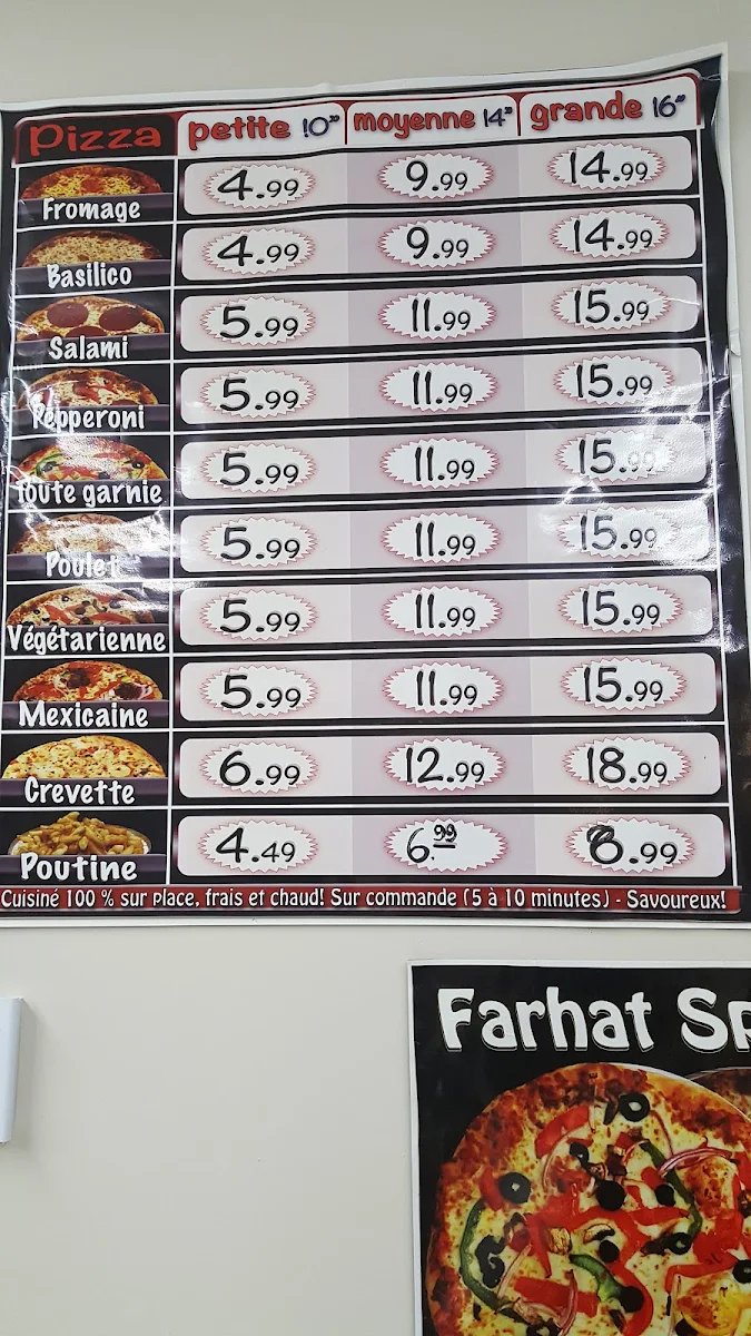 Menu, Boucherie et Grillades Farhat (Cote Des Neiges)