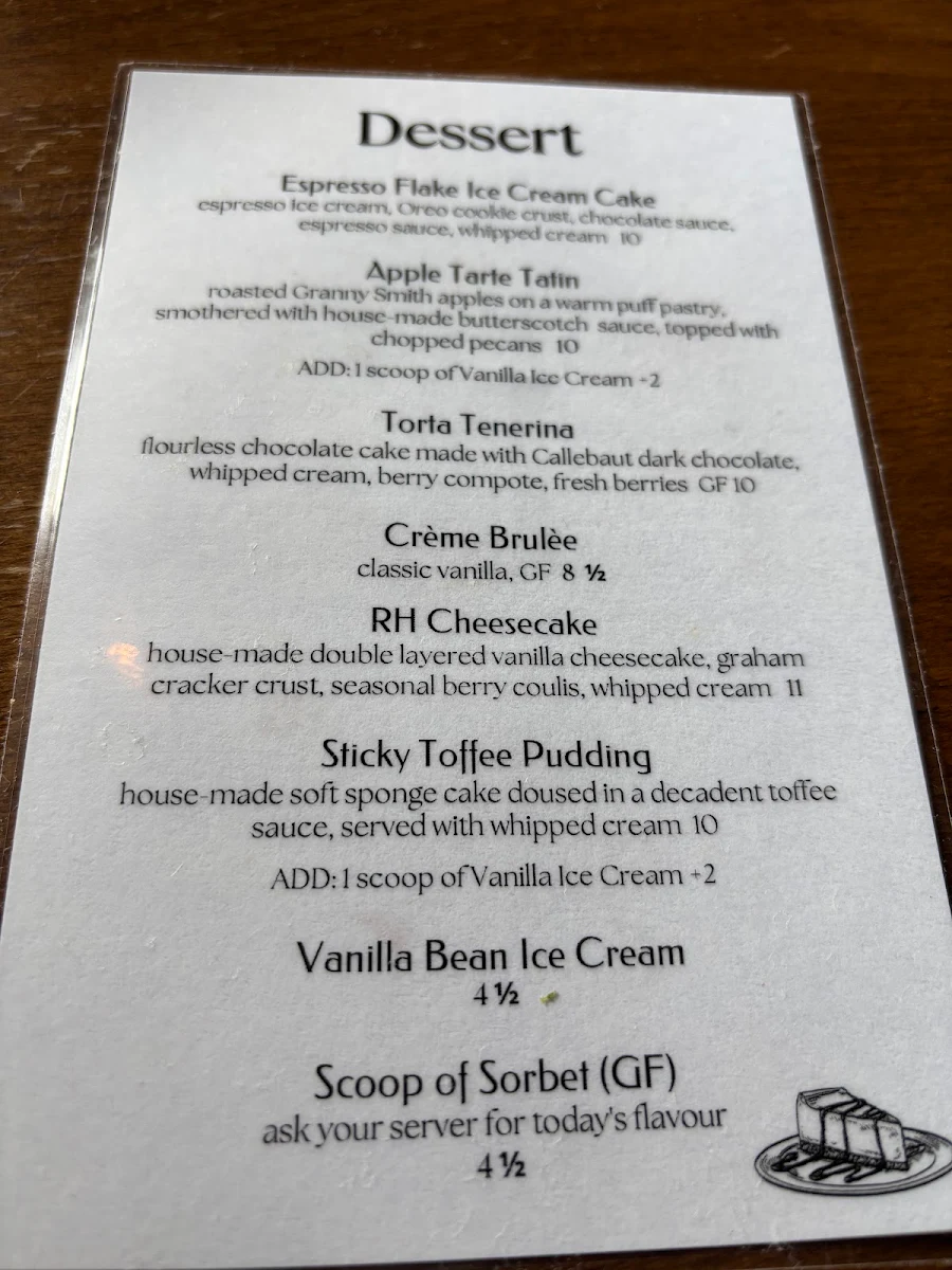 Menu, RiverHouse Restaurant & Pub