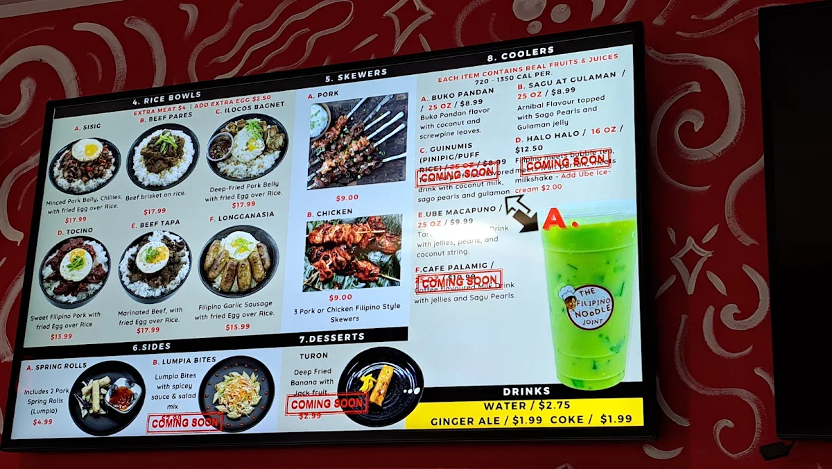 Menu, Narra Restaurant & Lounge
