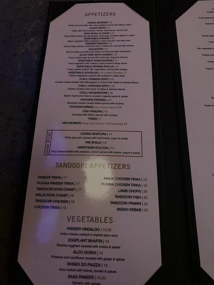Menu, Mirch Masala Indian Cuisine | Delta/Surrey