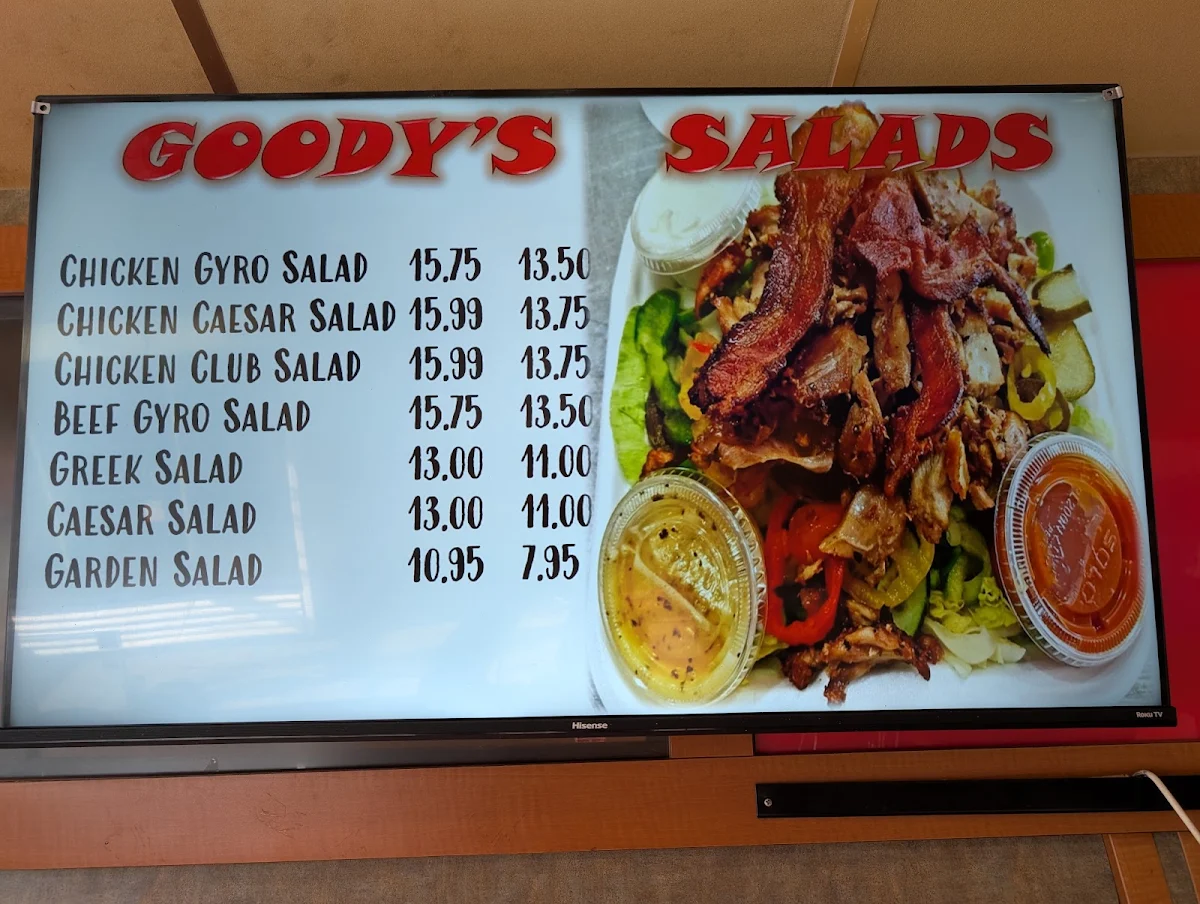 Menu, Goody's