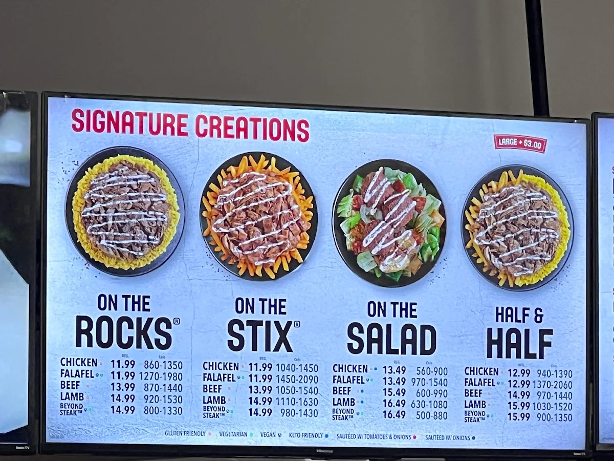 Menu, Osmow's Shawarma