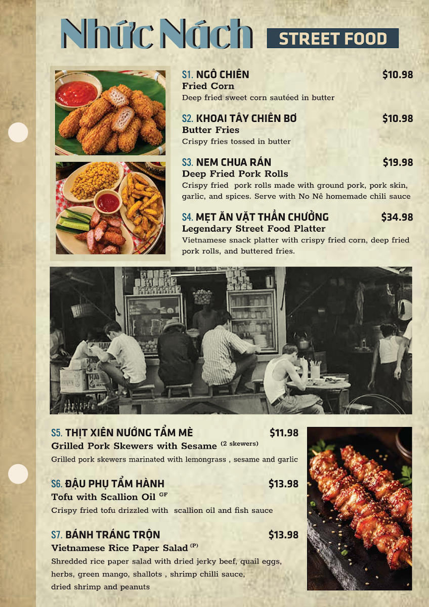 Menu, No Ne Kitchen And Bar