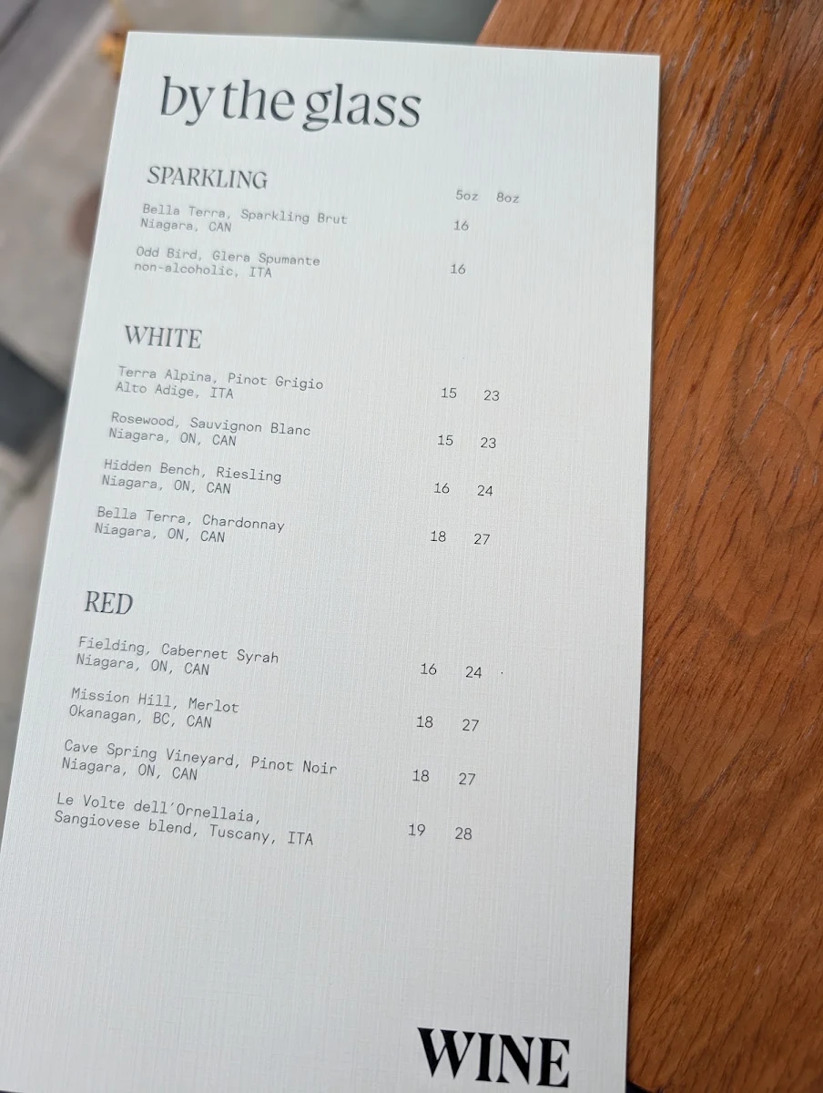 Menu, Norca Restaurant & Bar