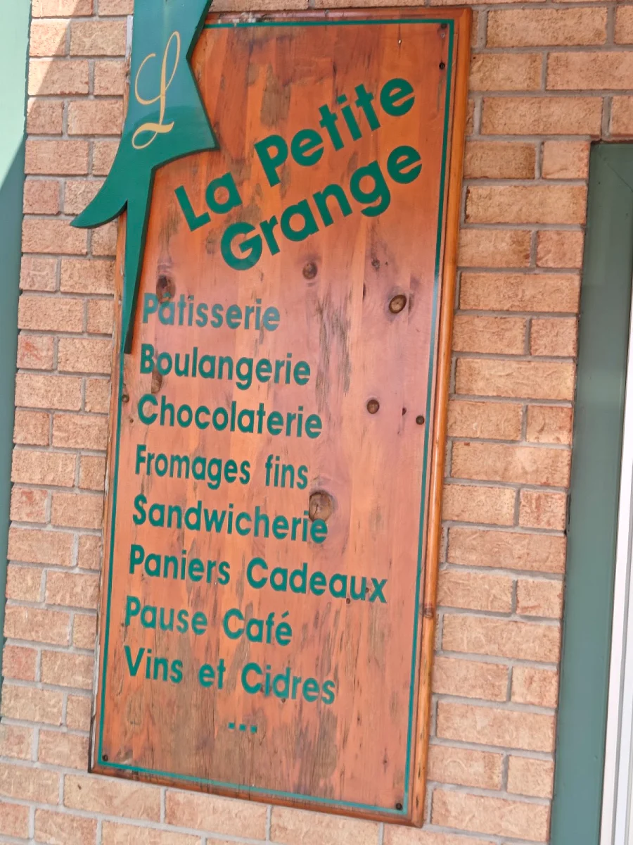 Menu, La Petite Grange - Valleyfield