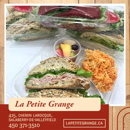 Menu, La Petite Grange - Valleyfield
