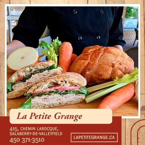 Menu, La Petite Grange - Valleyfield