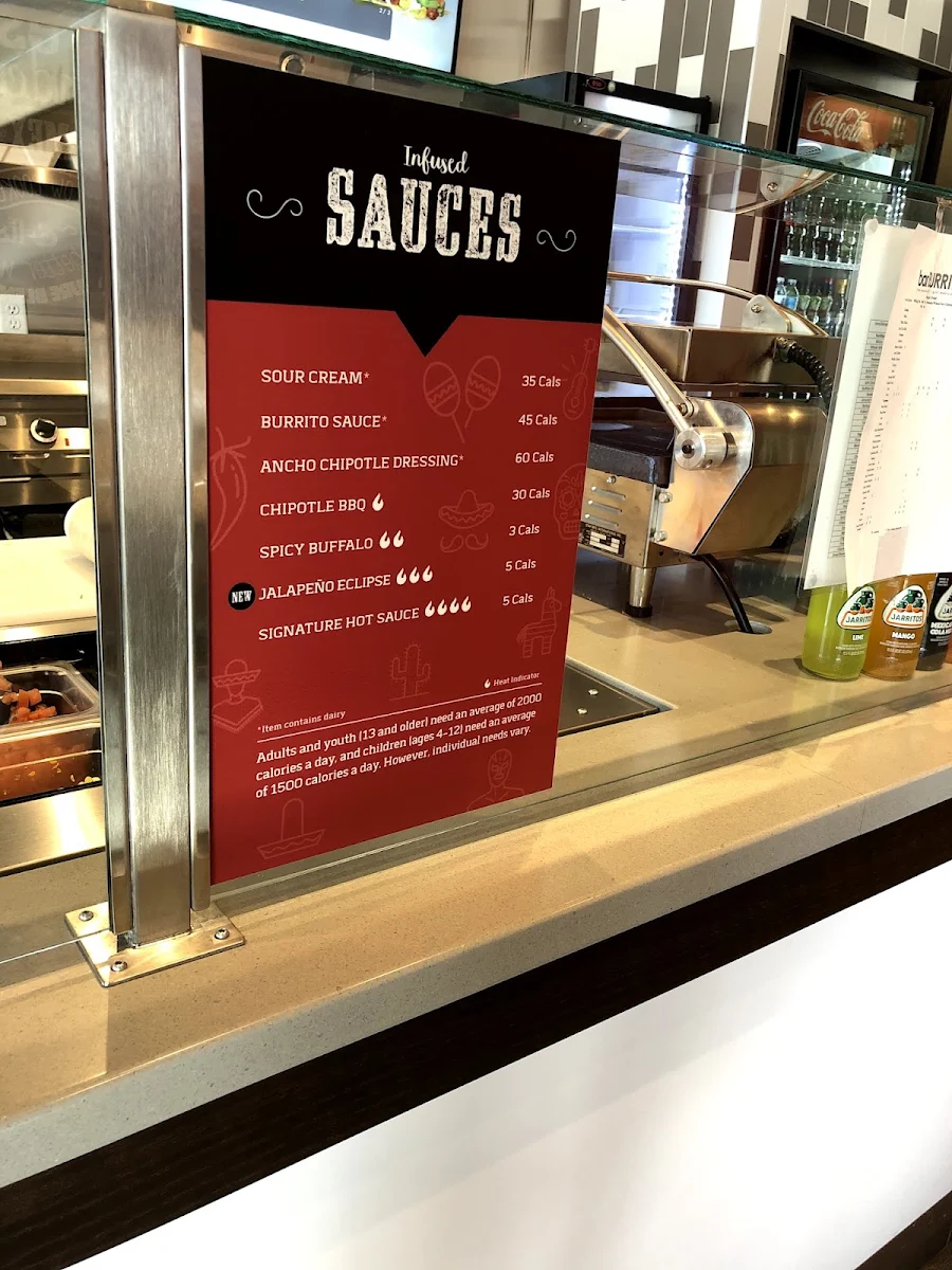 Menu, barBURRITO
