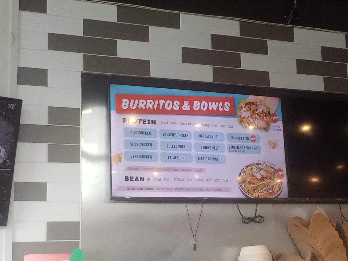 Menu, barBURRITO