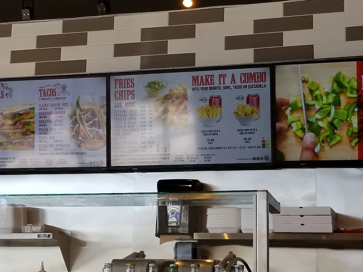 Menu, barBURRITO