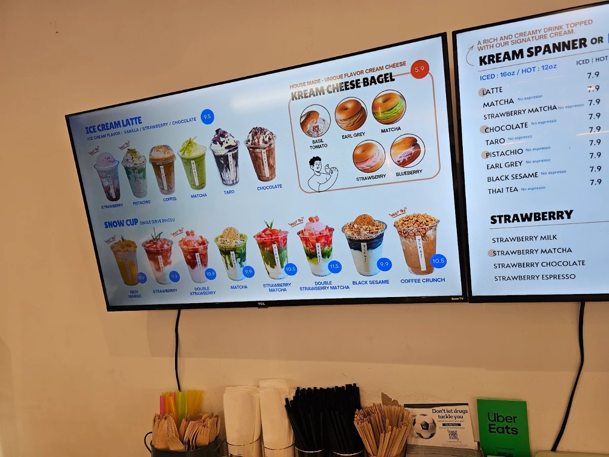 Menu, Kream