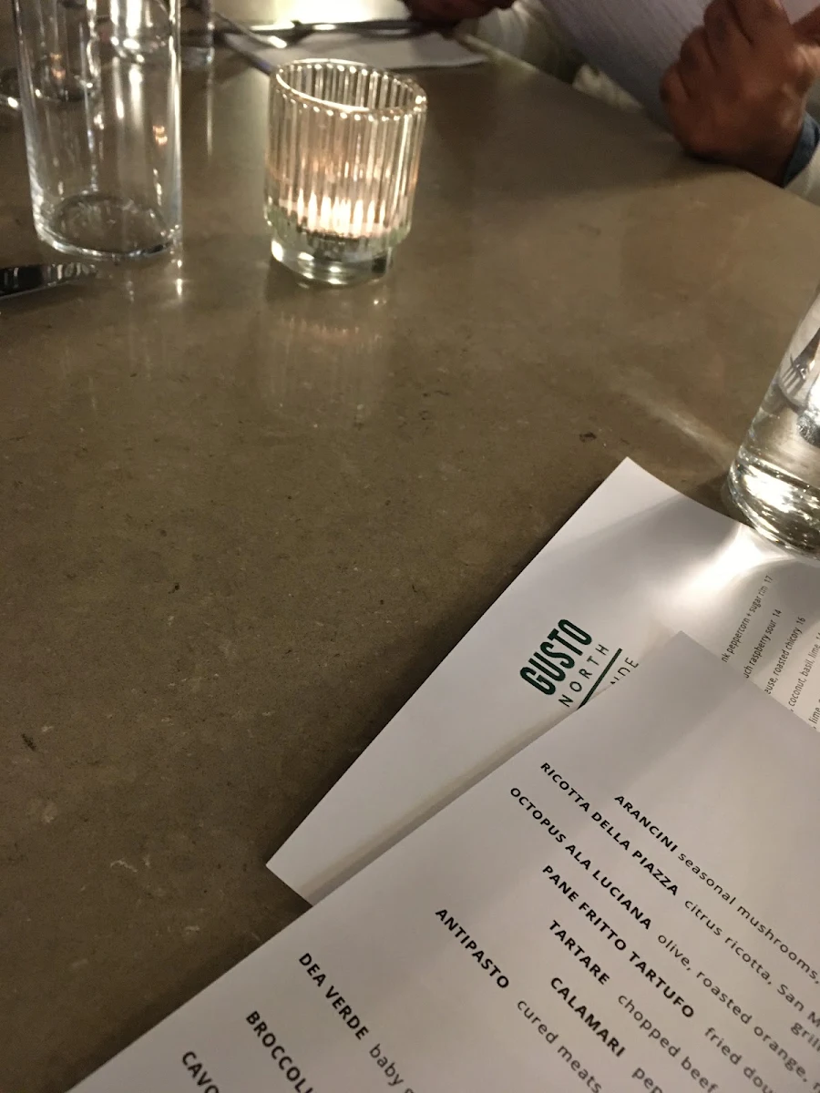 Menu, Gusto North