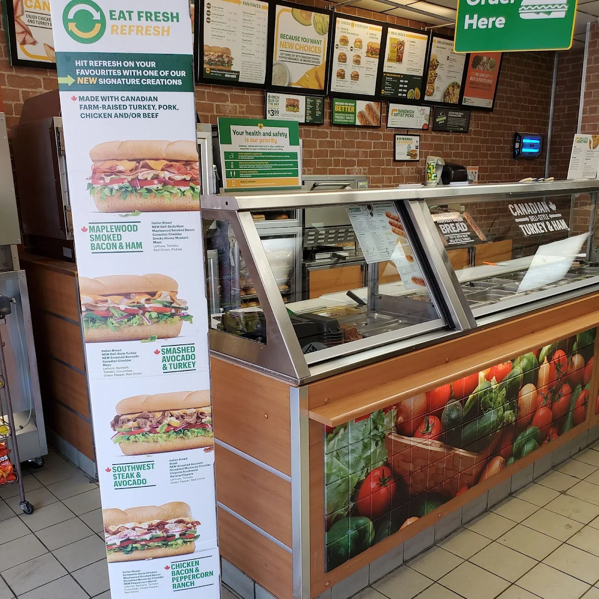 Menu, Subway