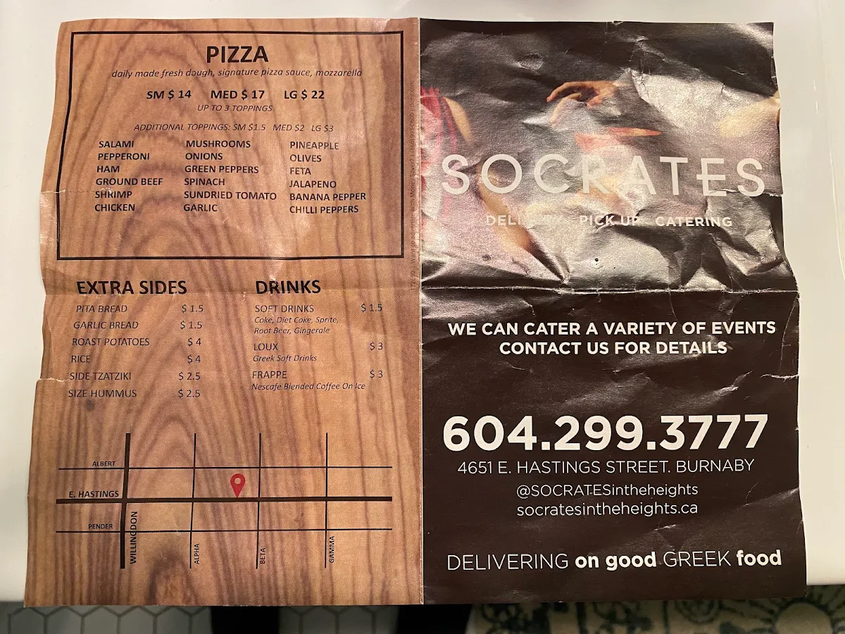 Menu, SOCRATES in the Heights