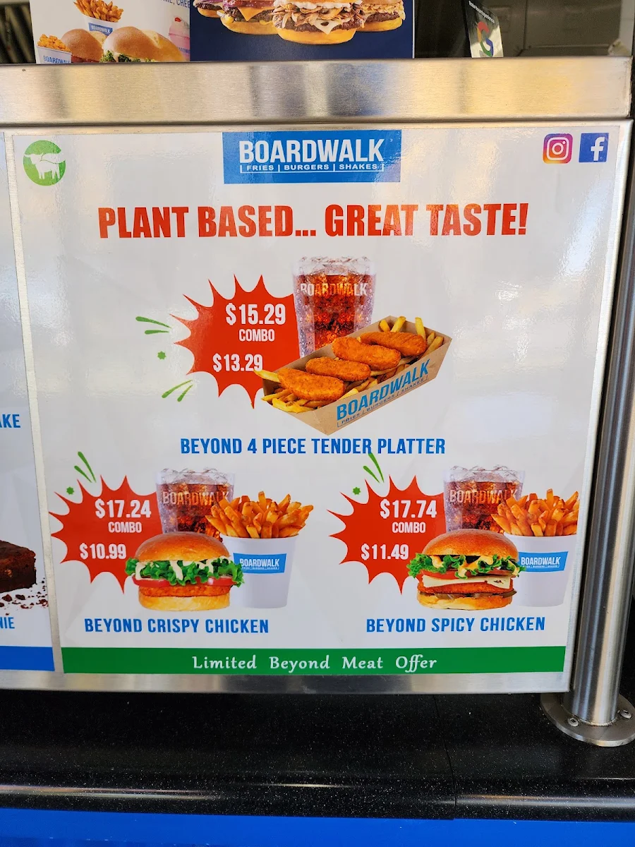 Menu, Boardwalk Burgers - Calgary 32nd Street