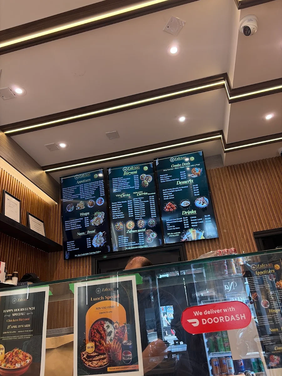 Menu, ZAFRAAN INDIAN & PAKISTANI CUISINE (DOWNTOWN)
