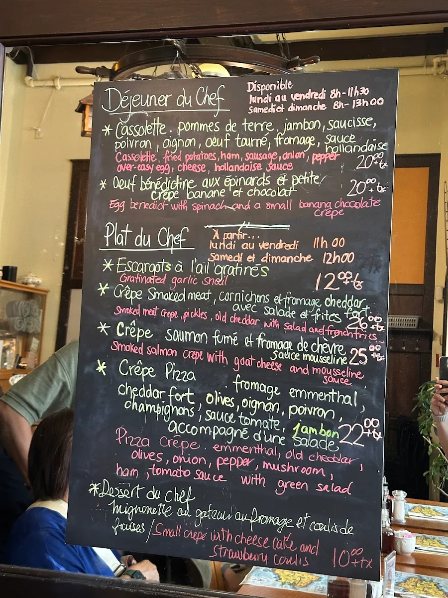 Menu, Au Petit Coin Breton