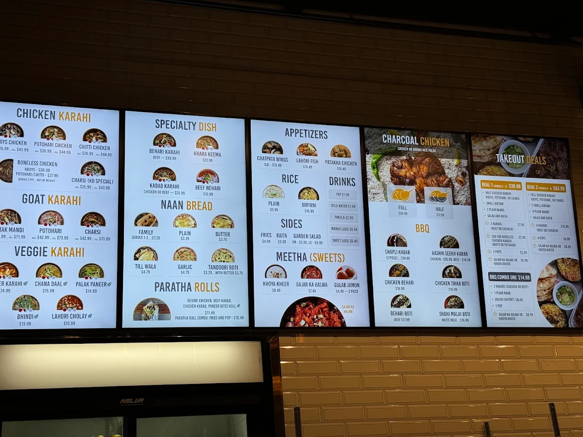 Menu, Karahi Boys