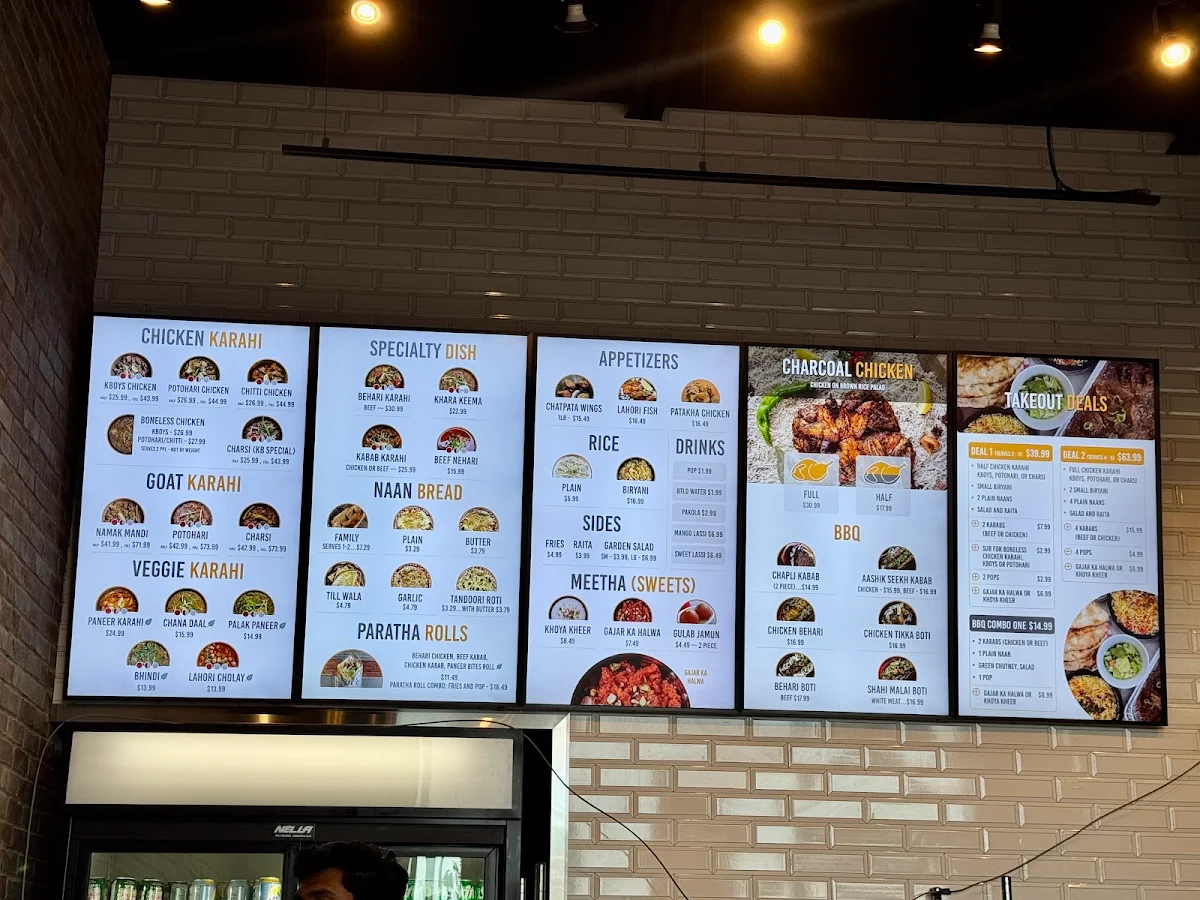 Menu, Karahi Boys