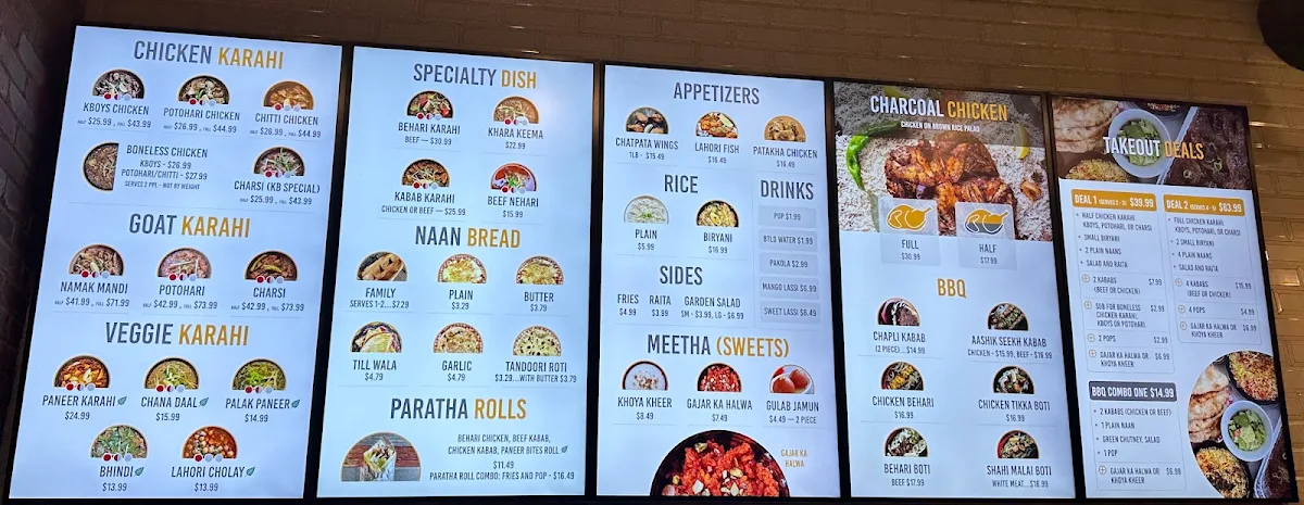 Menu, Karahi Boys