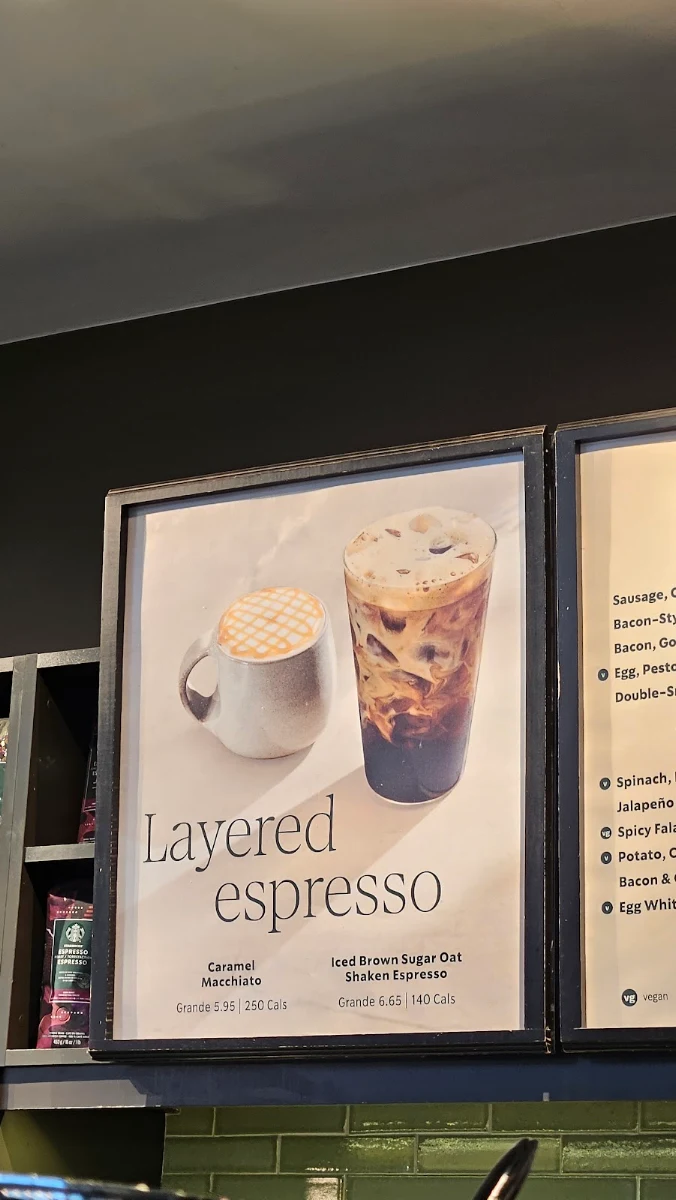 Menu, Starbucks Coffee Company