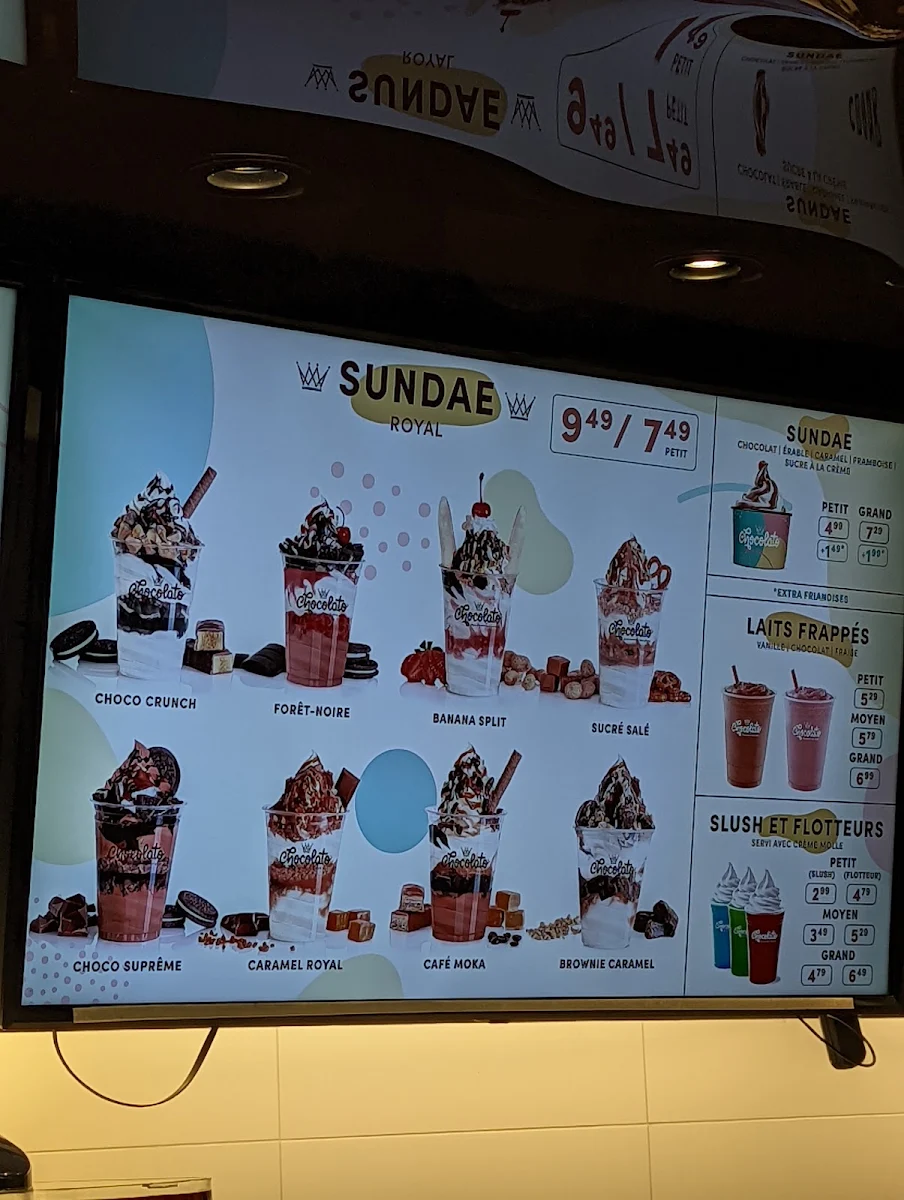 Menu, Chocolato - Ste-Foy