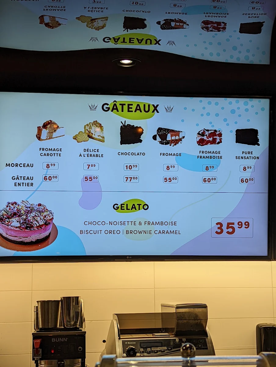 Menu, Chocolato - Ste-Foy