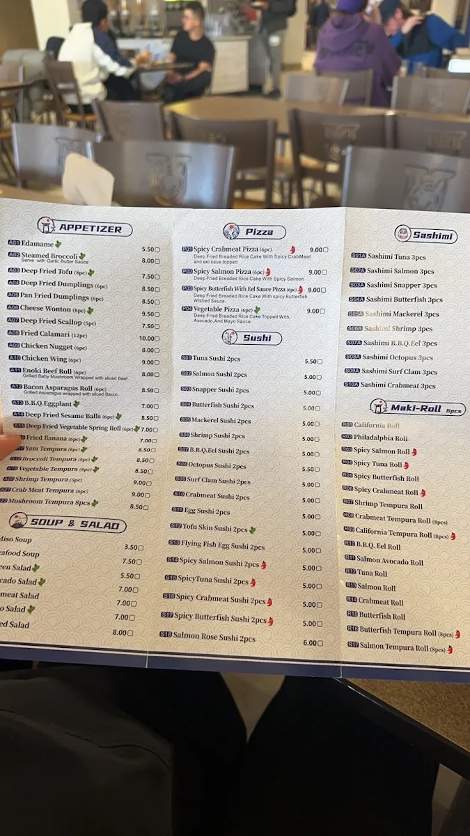 Menu, Sushi Station