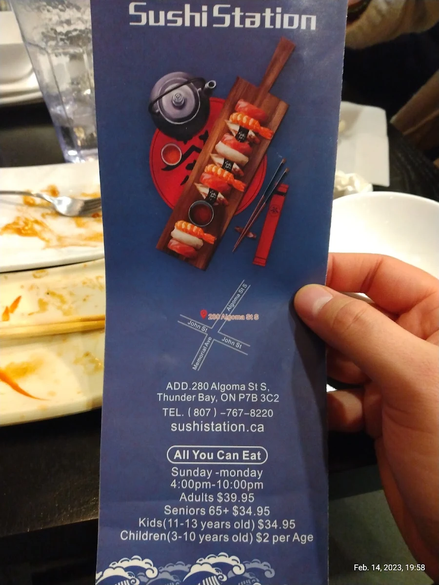 Menu, Sushi Station