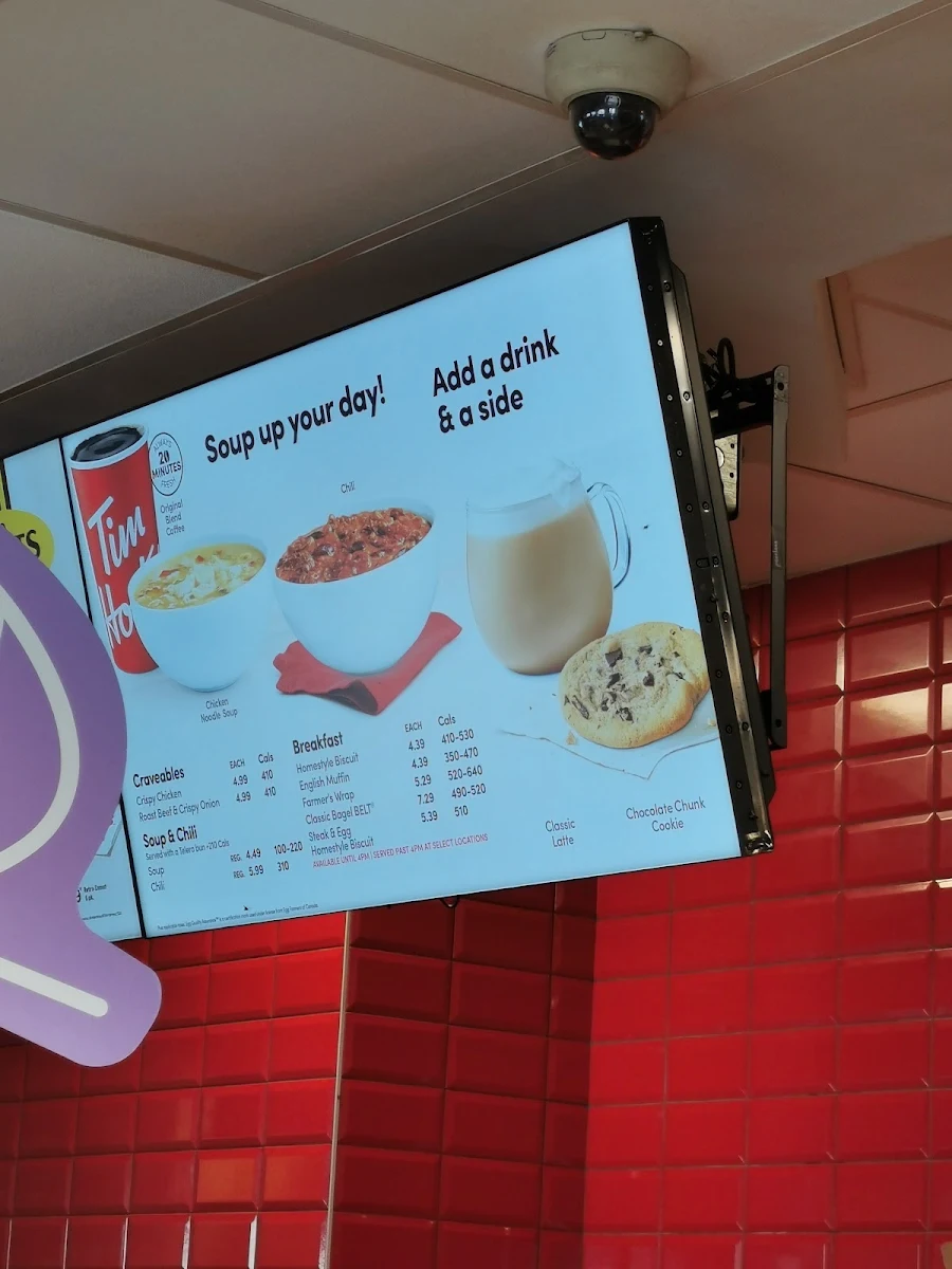 Menu, Tim Hortons