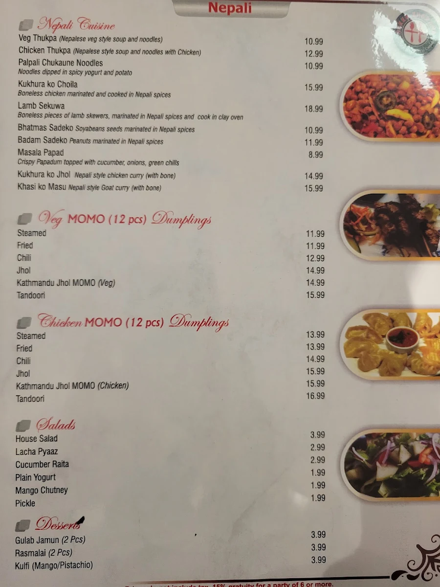 Menu, Hakka Khazana Restaurant London