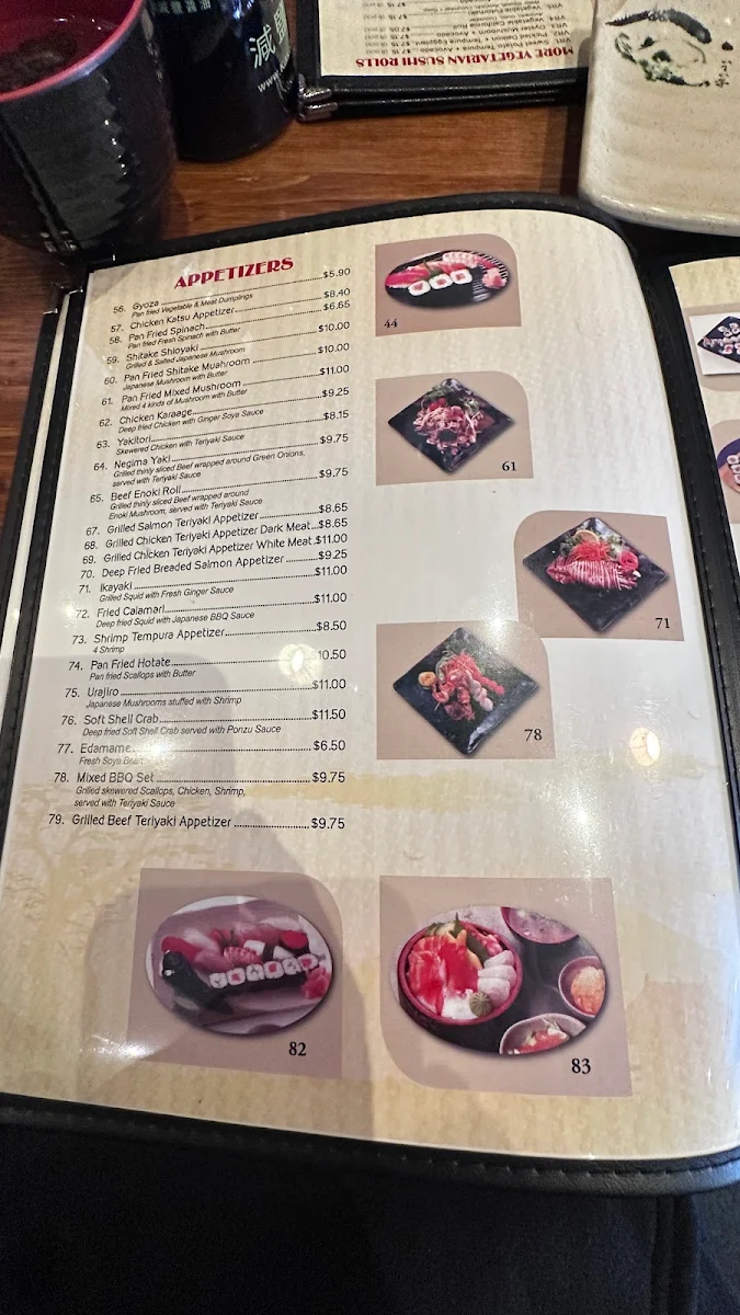 Menu, Sushi on Bloor