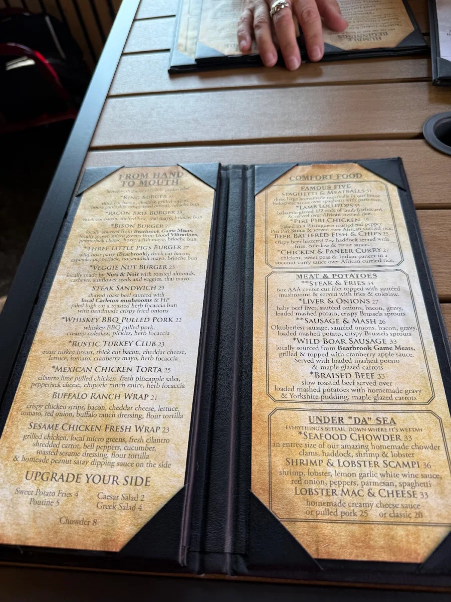 Menu, Swan on the Rideau