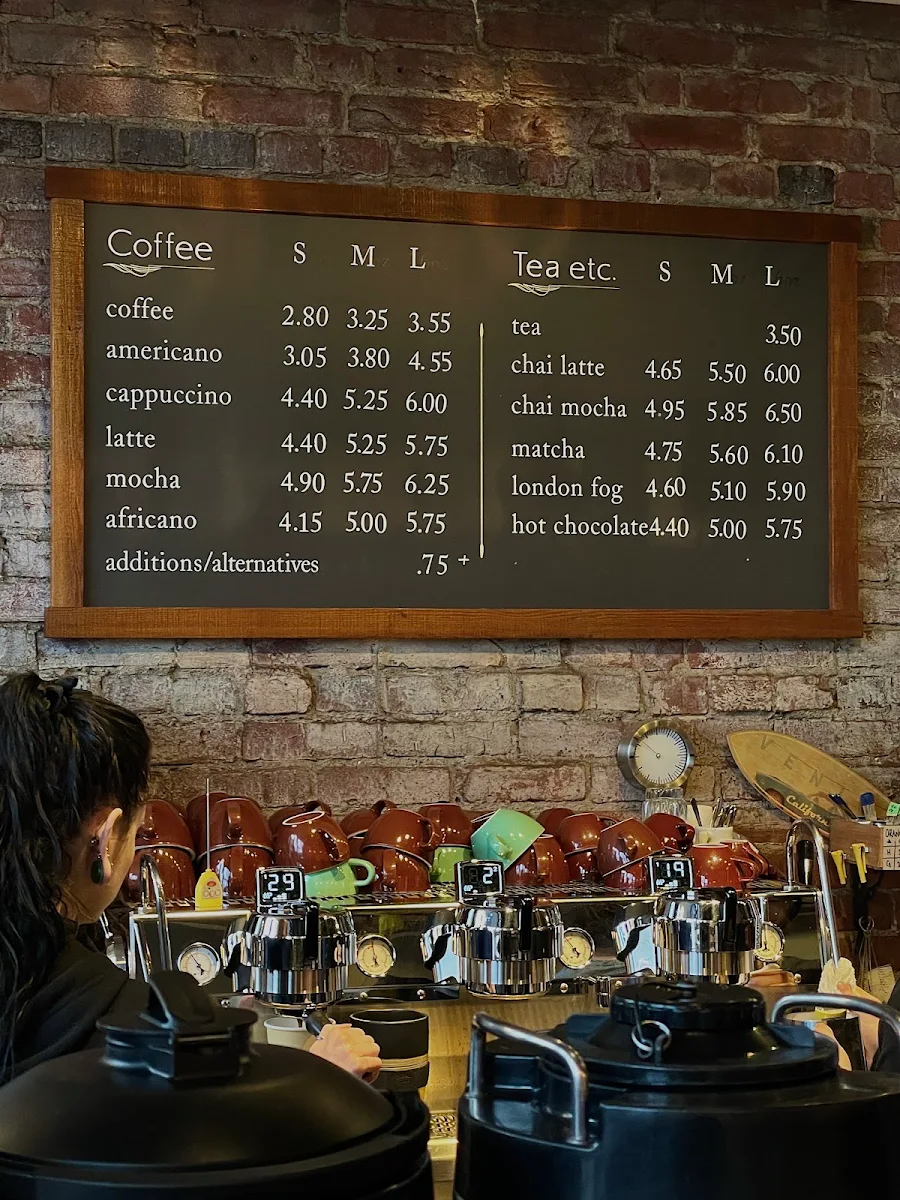 Menu, Bean Around The World Victoria