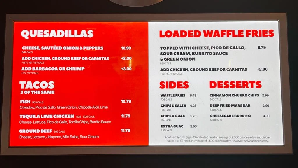Menu, Fat Bastard Burrito