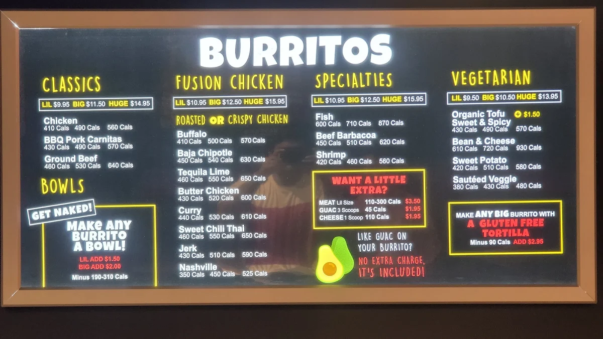 Menu, Fat Bastard Burrito