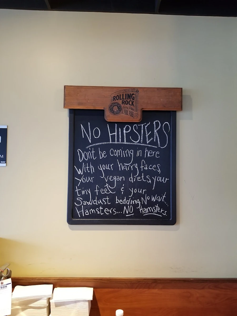 Menu, Broadway Bar & Grill