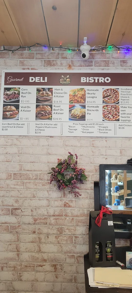 Menu, MUSKOKA DELI& BISTRO