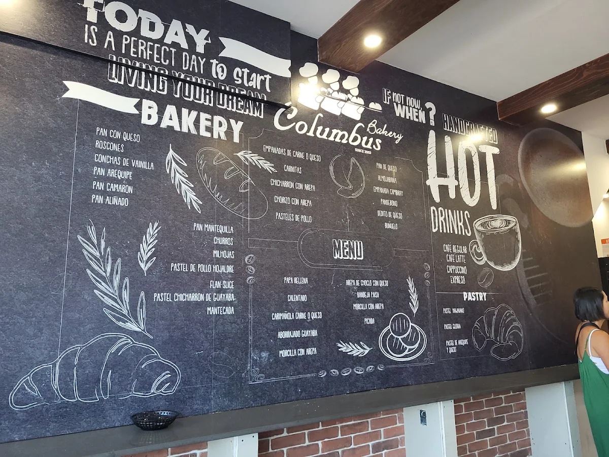 Menu, Columbus Bakery
