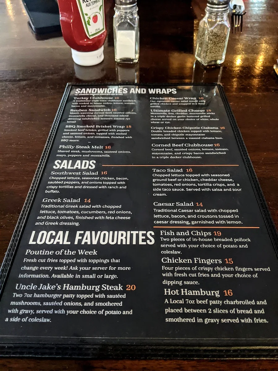Menu, 49th Parallel Kitchen + Bar