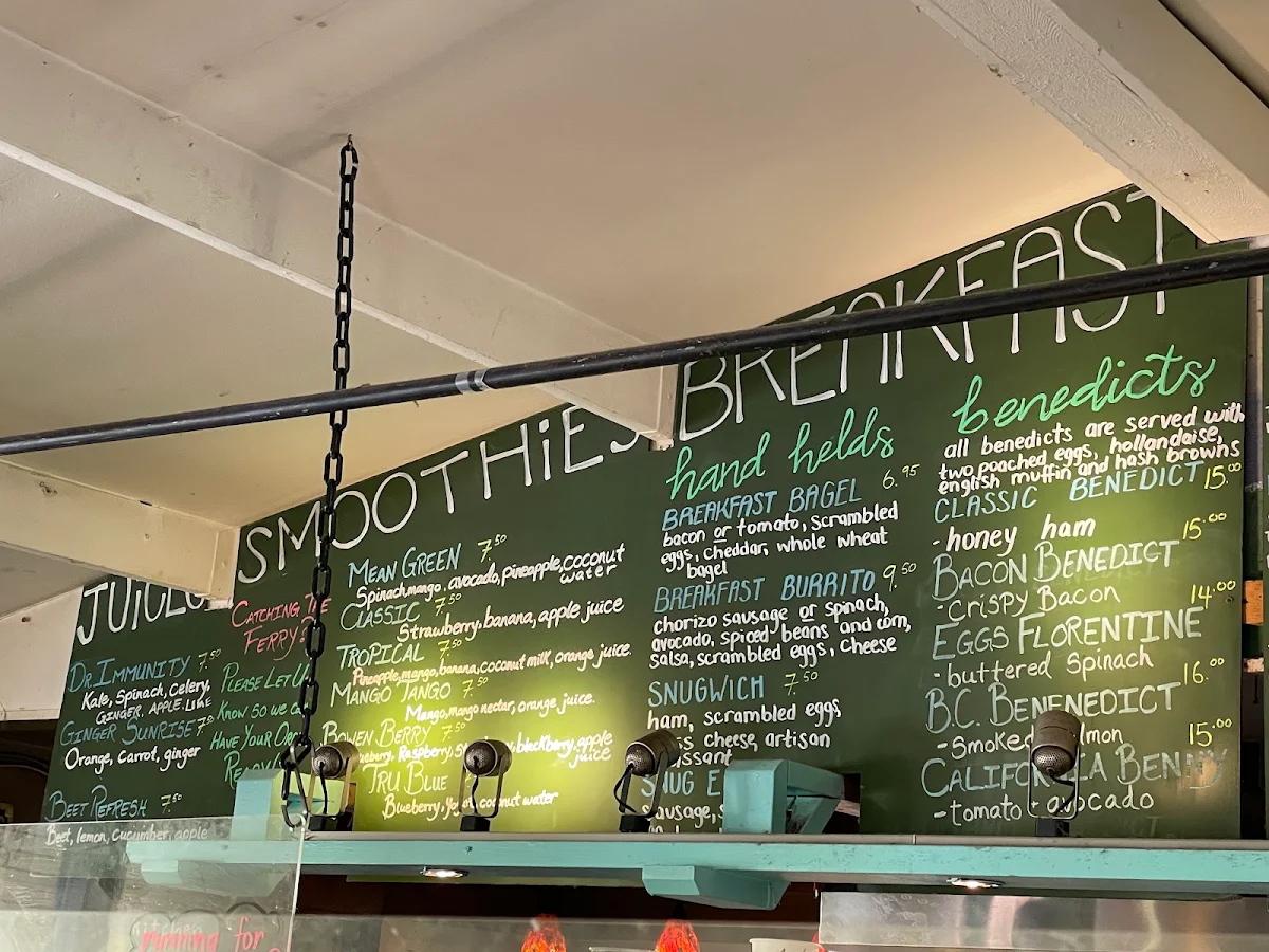 Menu, The Snug Cafe
